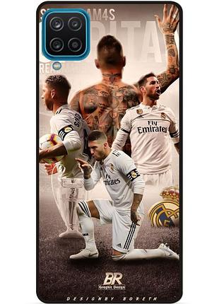 Чехол силиконовый бампер для samsung m12 с рисунком sergio ramos серхио рамос real madrid