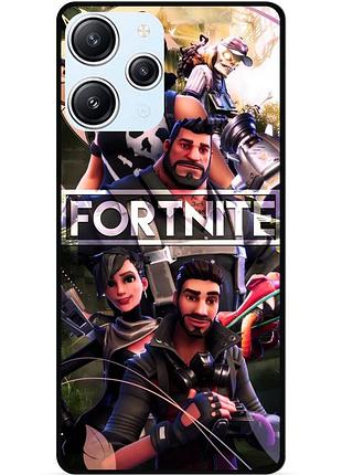 Силиконовый чехол бампер для xiaomi redmi 12 с картинкой фортнайт fortnite