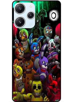 Силиконовый бампер чехол для xiaomi redmi 12 с рисунком freddy фредди аниматроники