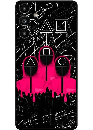 Чехол силиконовый для samsung s21 plus игра в кальмара