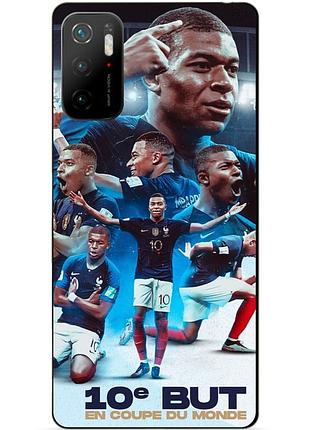Силиконовый бампер чехол для xiaomi poco m3 pro с рисунком мбаппе франция mbappe