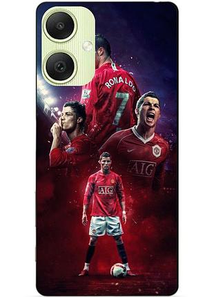 Силиконовый бампер чехол для samsung a06 с рисунком ronaldo mu роналдо