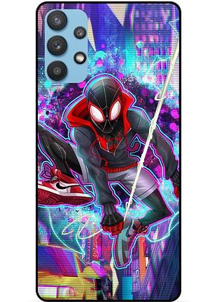 Силиконовый бампер чехол для samsung a32 с картинкой spider man человек паук майлз моралес