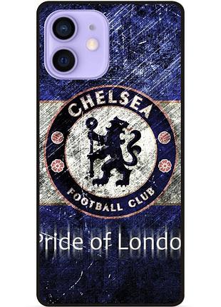 Чехол силиконовый бампер для iphone 12 с рисунком челси chelsea