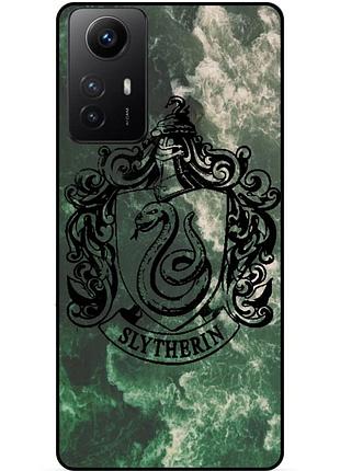 Силиконовый бампер чехол для xiaomi redmi note 12s с рисунком слизерин slytherin гарри поттер harry potter