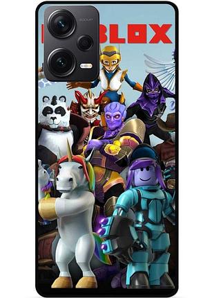 Силиконовый чехол бампер для xiaomi redmi note 12 pro plus с рисунком роблокс roblox