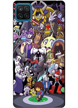 Силиконовый бампер чехол для samsung a22 с рисунком undertale андертейл