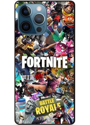 Силиконовый бампер чехол для iphone 13 pro max с картинкой fortnite фортнайт