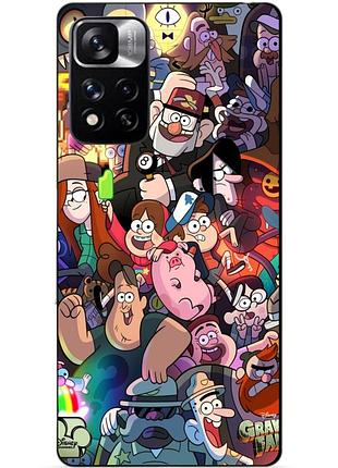 Силиконовый бампер чехол для xiaomi redmi note 11 pro plus 5g с рисунком гравити фолз gravity falls
