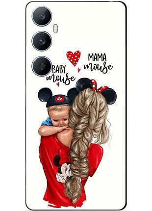 Силіконовий чохол бампер для realme c65 з малюнком мама та малюк