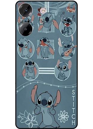 Чехол силиконовый бампер для xiaomi poco m7 pro 5g с картинкой стич stitch