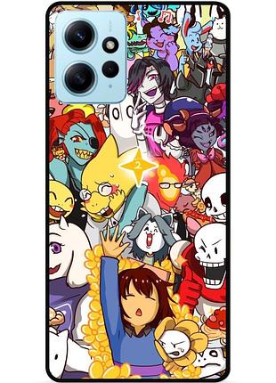 Силиконовый чехол бампер для xiaomi redmi note 12 с рисунком undertale андертейл