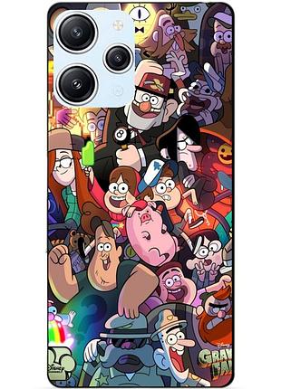 Силиконовый бампер чехол для xiaomi redmi 12 с рисунком гравити фолз gravity falls
