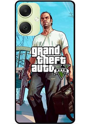 Силиконовый чехол бампер для samsung a06 с рисунком гта gta