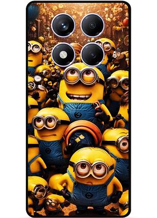Чехол силиконовый бампер для xiaomi redmi note 14 pro с картинкой minion миньоны