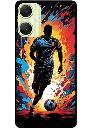 Силиконовый чехол бампер для samsung a06 с картинкой футбол мяч