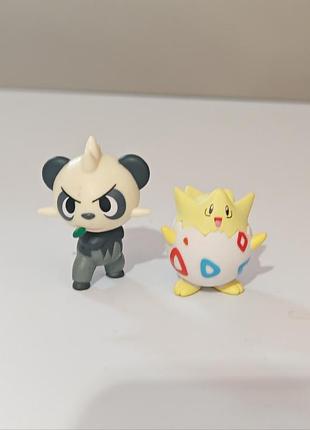 2019 wct pokemon pancham shiny glitter action figure toy panda pokemon togepi 1998 finger puppet kids bandai mini rubber nintendo toy покемон оригінал