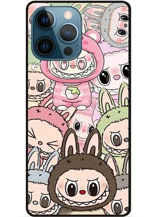 Силіконовий бампер чохол для iphone 15 pro max з малюнком лабубу labubu
