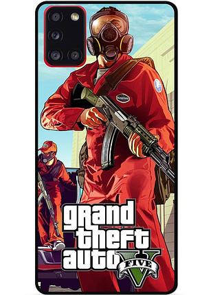 Силиконовый чехол бампер для samsung m51 с картинкой gta гта