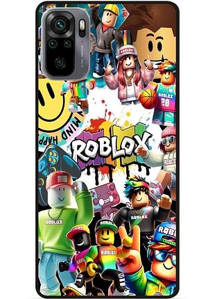 Силиконовый чехол для xiaomi redmi note 10 с рисунком роблокс roblox