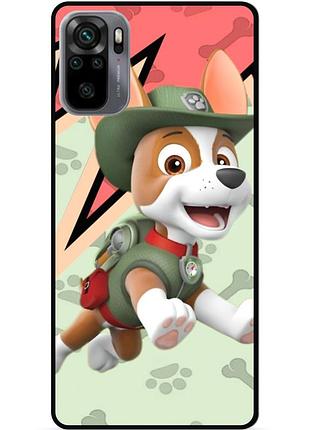 Чехол силиконовый для xiaomi redmi note 10 с рисунком трекер щенячий патруль