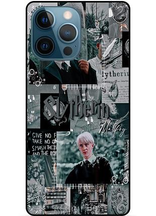 Чехол силиконовый для iphone 14 pro max с рисунком slytherin слизерин драко малфой гарри поттер harry