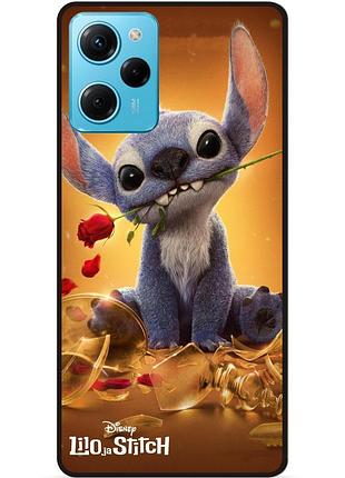 Силиконовый чехол бампер для xiaomi poco x5 pro 5g stitch лило и стич