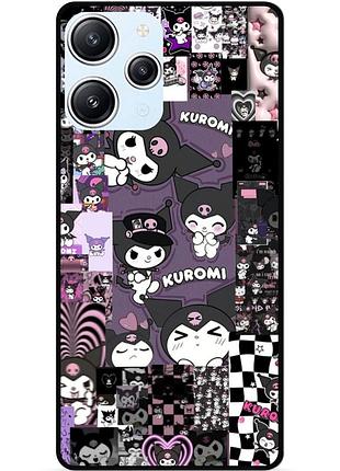 Чехол силиконовый бампер для xiaomi redmi 12 с картинкой kuromi куроми