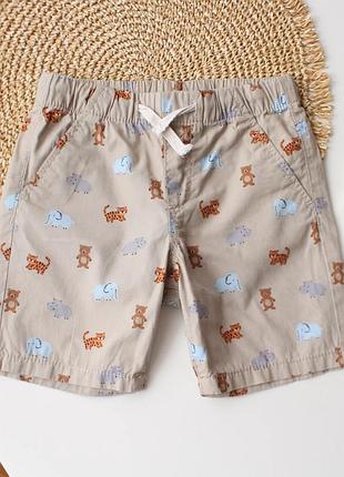 Легкие коттоновые шортики в принт h&amp;m на мальчика 1.5-2 года