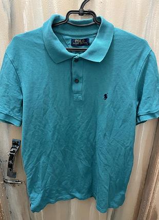 Polo ralph lauren оригінал / чоловіче поло l / бірюзове / класика