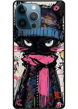 Силіконовий бампер чохол для iphone 15 pro max з малюнком кот аниме marvel