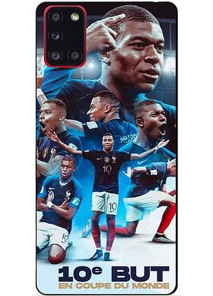 Силіконовий бампер чохол для samsung a21s з малюнком мбаппе франція mbappe