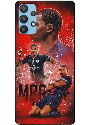 Силиконовый бампер чехол для samsung a32 с рисунком мбаппе psg mbappe