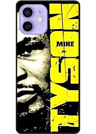 Чехол силиконовый бампер для iphone 12 с рисунком tyson майкл тайсон