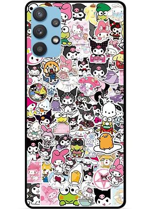 Чехол силиконовый бампер для samsung a32 с рисунком kuromi куроми