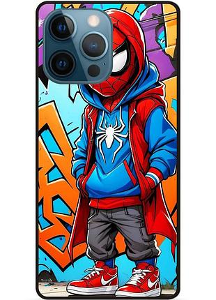 Чехол силиконовый бампер для iphone 11 pro max с рисунком spider man marvel человек паук