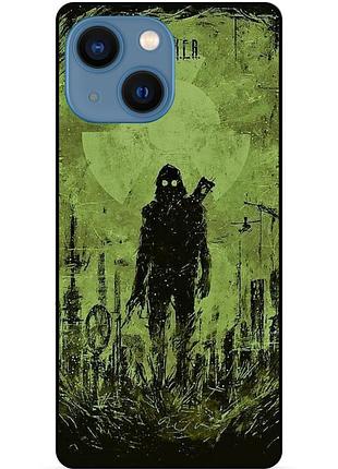 Чехол силиконовый бампер для iphone 15 plus с картинкой сталкер stalker