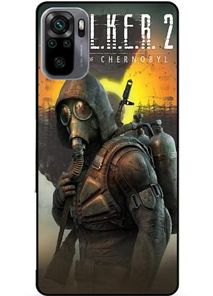 Силиконовый чехол бампер для xiaomi redmi note 10s с картинкой stalker сталкер
