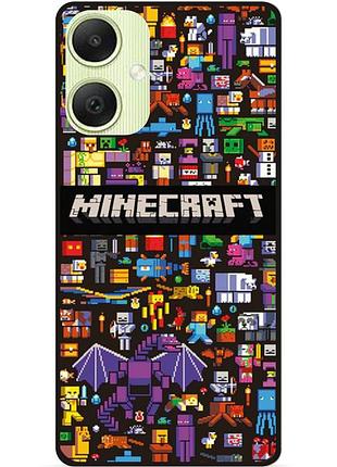 Силиконовый чехол бампер для samsung a06 с картинкой майнкрафт minecraft