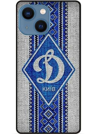 Силиконовый чехол бампер для iphone 14 с рисунком динамо киев