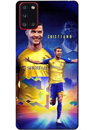 Силиконовый бампер чехол для samsung m31 с рисунком роналдо аль наср ronaldo