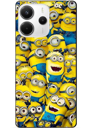 Чехол силиконовый бампер для xiaomi redmi note 14 с рисунком миньоны minion