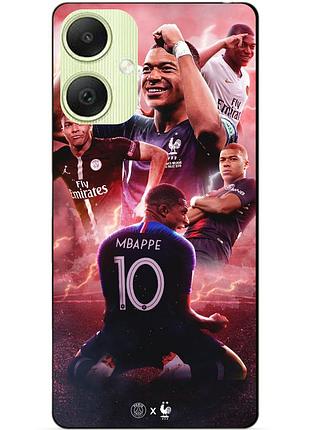 Силиконовый бампер чехол для samsung a06 с рисунком килиан мбаппе mbappe