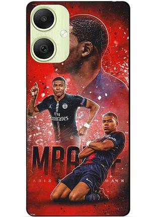 Силиконовый бампер чехол для samsung a06 с рисунком мбаппе psg mbappe