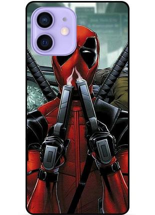 Силіконовий бампер чохол для iphone 12 з малюнком deadpool дедпул