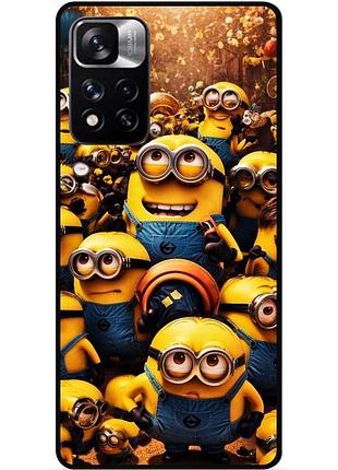 Силиконовый бампер чехол для xiaomi poco m4 pro 5g с картинкой minion миньоны