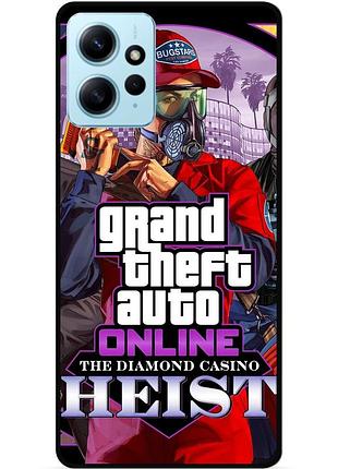 Силіконовий бампер чохол для xiaomi redmi note 12 з малюнком gta гта