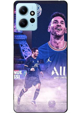 Силіконовий чохол бампер для xiaomi redmi note 12 з малюнком messi psg мессі