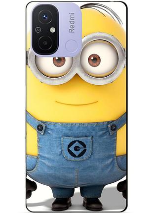 Силиконовый бампер чехол для xiaomi redmi 12c с рисунком миньон стюарт minion