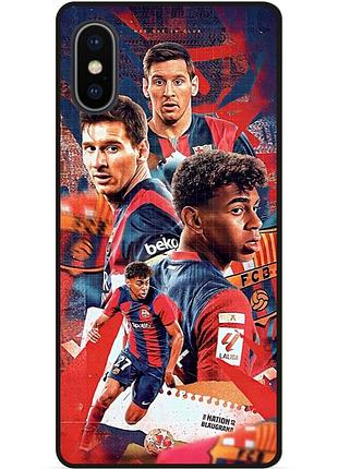 Чехол силиконовый бампер для iphone xs max с рисунком ламин ямаль lamine yamal messi